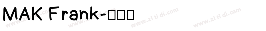 MAK Frank字体转换